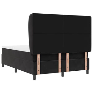 Κρεβάτι με ελατήρια με στρώμα Μαύρο 200 x 140 cm Βελούδο - Pakobazaar