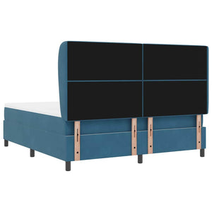 Κρεβάτι με ελατήρια Σκούρο Μπλε 200 x 180 cm Βελούδο - Pakobazaar