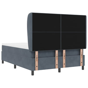 Κρεβάτι με ελατήρια Σκούρο Γκρι 200 x 140 cm Πολυεστέρας - Pakobazaar