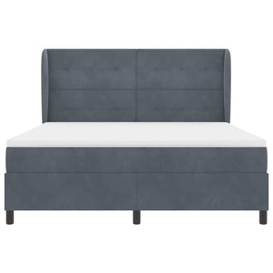 Κρεβάτι με ελατήρια Σκούρο Γκρι 200 x 180 cm Πολυεστέρας - Pakobazaar