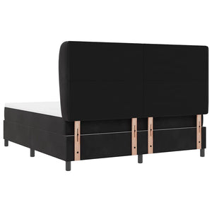 Κρεβάτι με ελατήρια με στρώμα Μαύρο 200 x 180 cm Πολυεστέρας - Pakobazaar