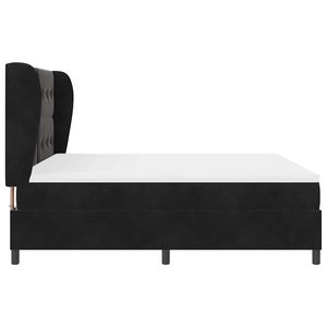 Κρεβάτι με ελατήρια με στρώμα Μαύρο 200 x 180 cm Πολυεστέρας - Pakobazaar