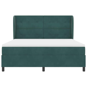 Κρεβάτι με ελατήρια Σκούρο Πράσινο 200 x 180 cm Βελούδο - Pakobazaar