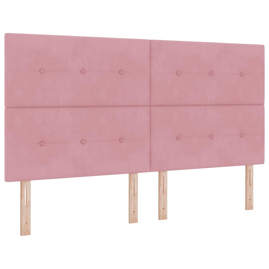 Κρεβάτι με ελατήρια με στρώμα Ροζ 200 x 180 cm Πολυεστέρας - Pakobazaar