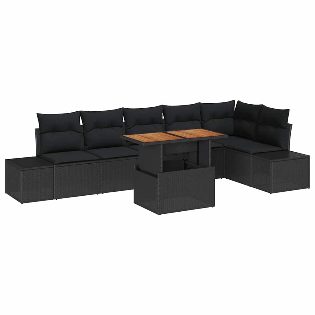 Σέτ φαγητού για κήπο με μαξιλάρι 7 pcs Μαύρο και Καφέ - Pakobazaar