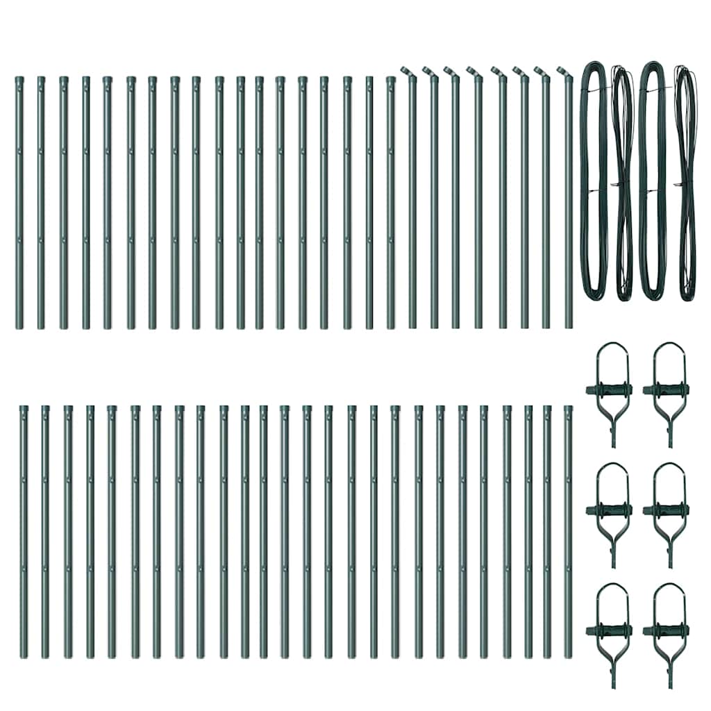 Στύλος Περιφράξεων 52 pcs Πράσινο 3,2 x 3,2 x 80 εκ