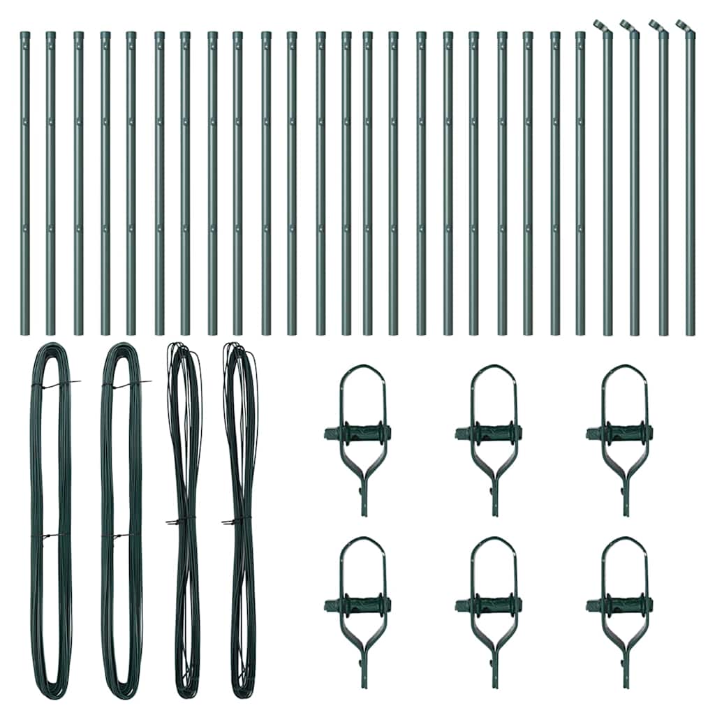 Στύλος Περιφράξεων 26 pcs Πράσινο 3,2 x 3,2 x 100 εκ