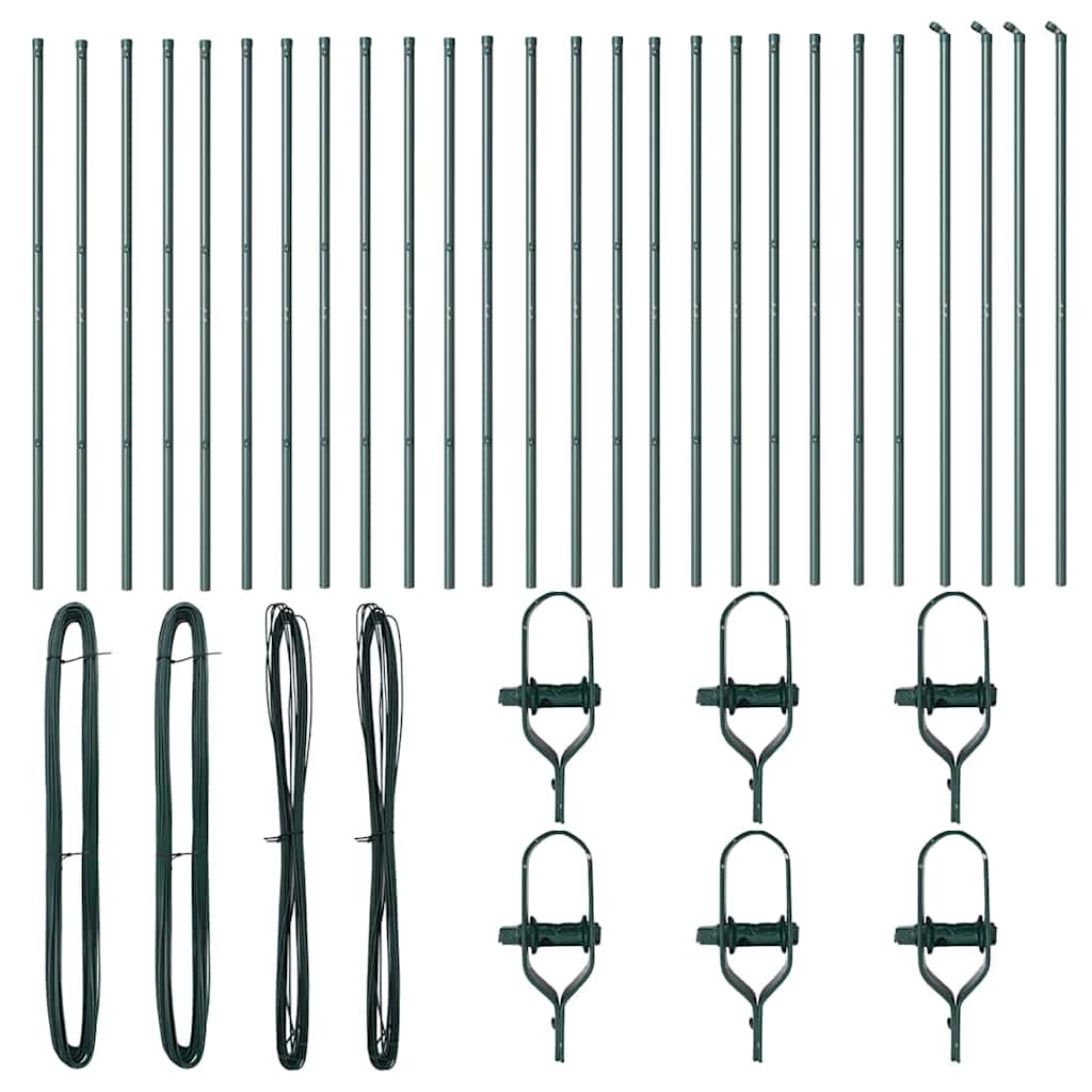 Στύλος Περιφράξεων 26 pcs Πράσινο 3,2 x 3,2 x 150 εκ