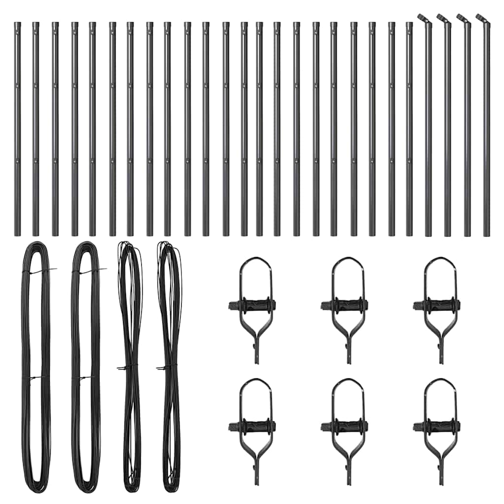 Στύλος Περιφράξεων 26 pcs Γκρι 3,2 x 3,2 x 120 εκ