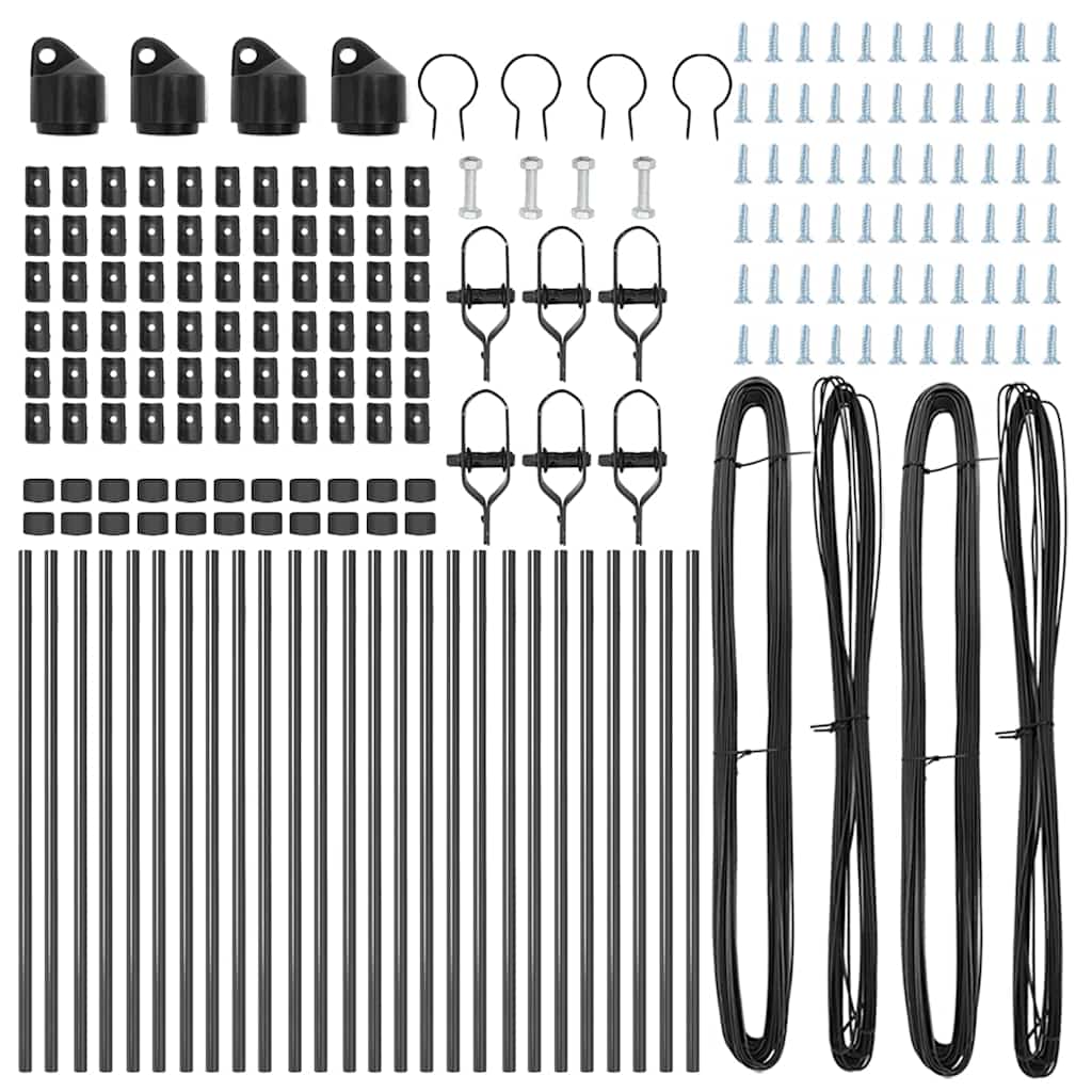 Στύλος Περιφράξεων 26 pcs Γκρι 3,2 x 3,2 x 120 εκ