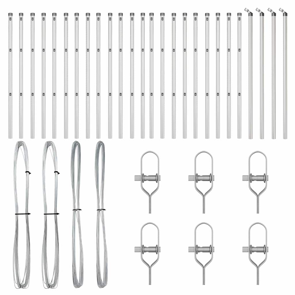 Στύλος Περιφράξεων 26 pcs Γκρι 3,2 x 3,2 x 80 εκ