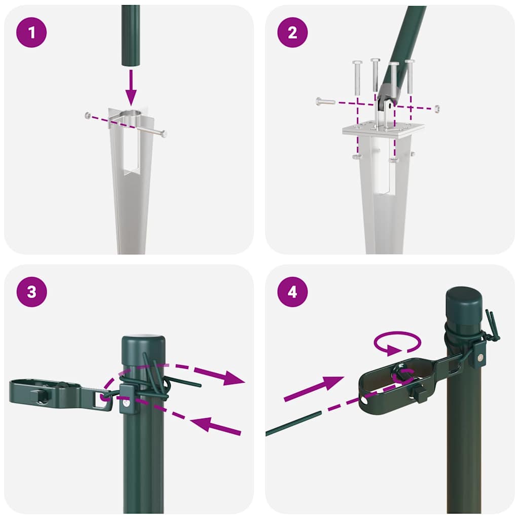 Στύλος Περιφράξεων 26 pcs Γκρι 3,2 x 3,2 x 145 εκ