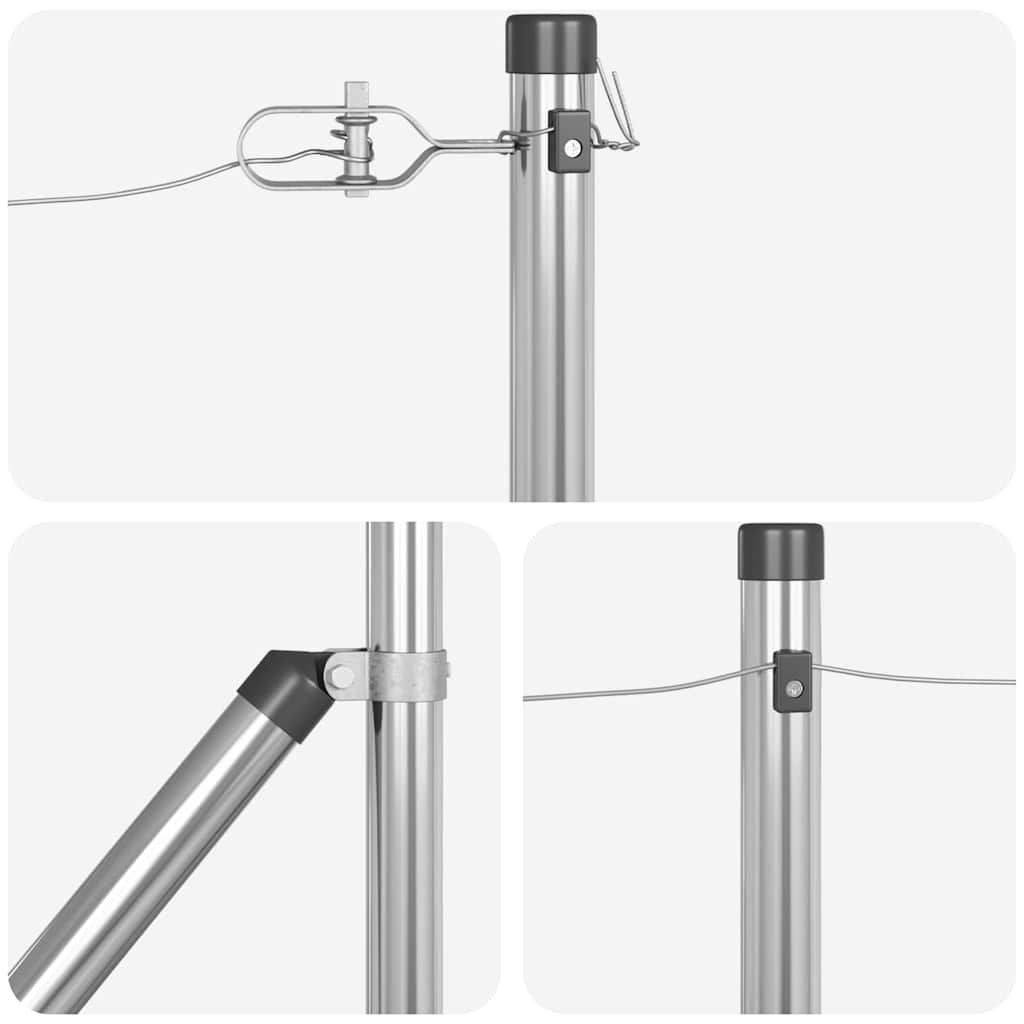 Στύλος Περιφράξεων 26 pcs Γκρι 3,2 x 3,2 x 105 εκ