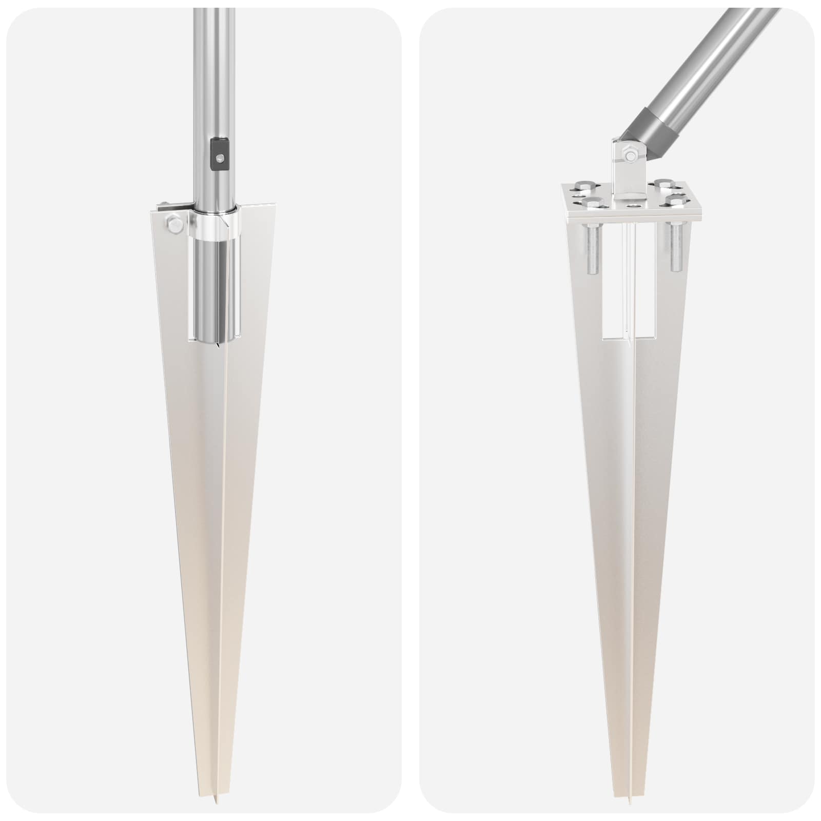 Στύλος Περιφράξεων 26 pcs Γκρι 3,2 x 3,2 x 205 εκ