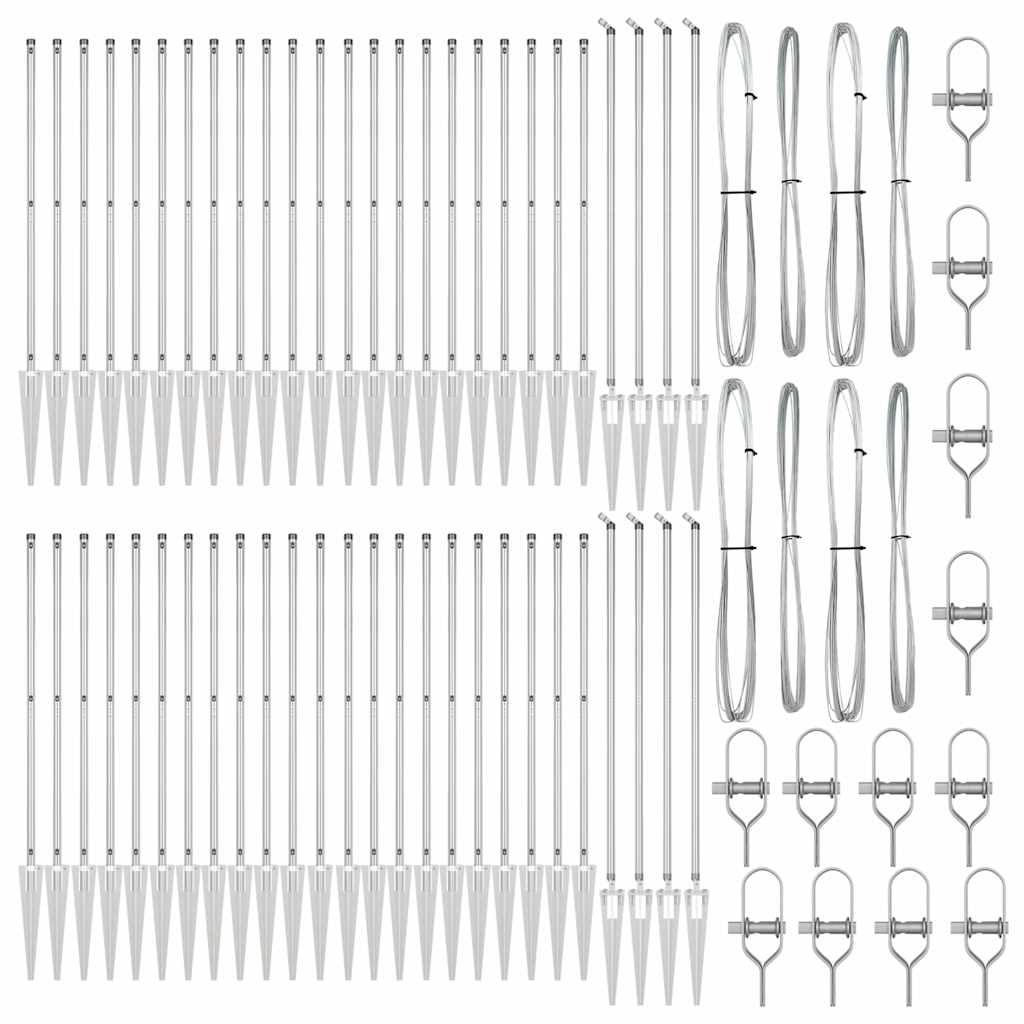 Στύλος Περιφράξεων 52 pcs Γκρι 3,2 x 3,2 x 215 εκ