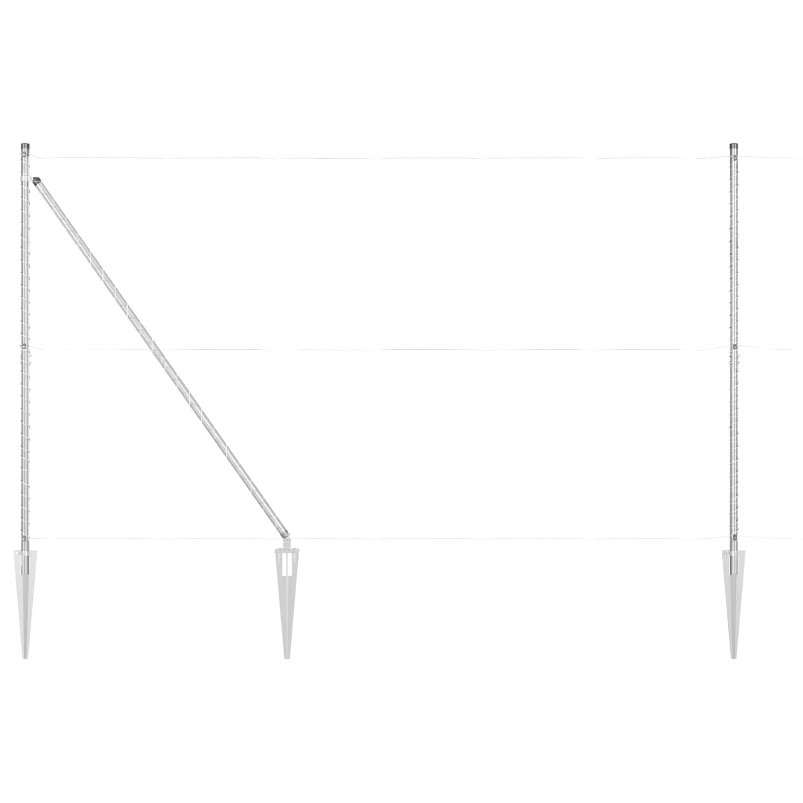 Στύλος Περιφράξεων 26 pcs Γκρι 3,2 x 3,2 x 225 εκ