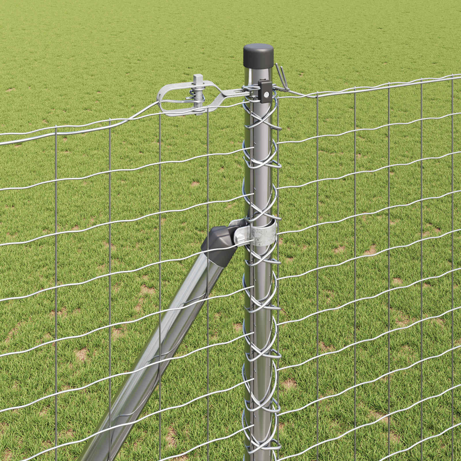 Στύλος Περιφράξεων 52 pcs Γκρι 3,2 x 3,2 x 225 εκ