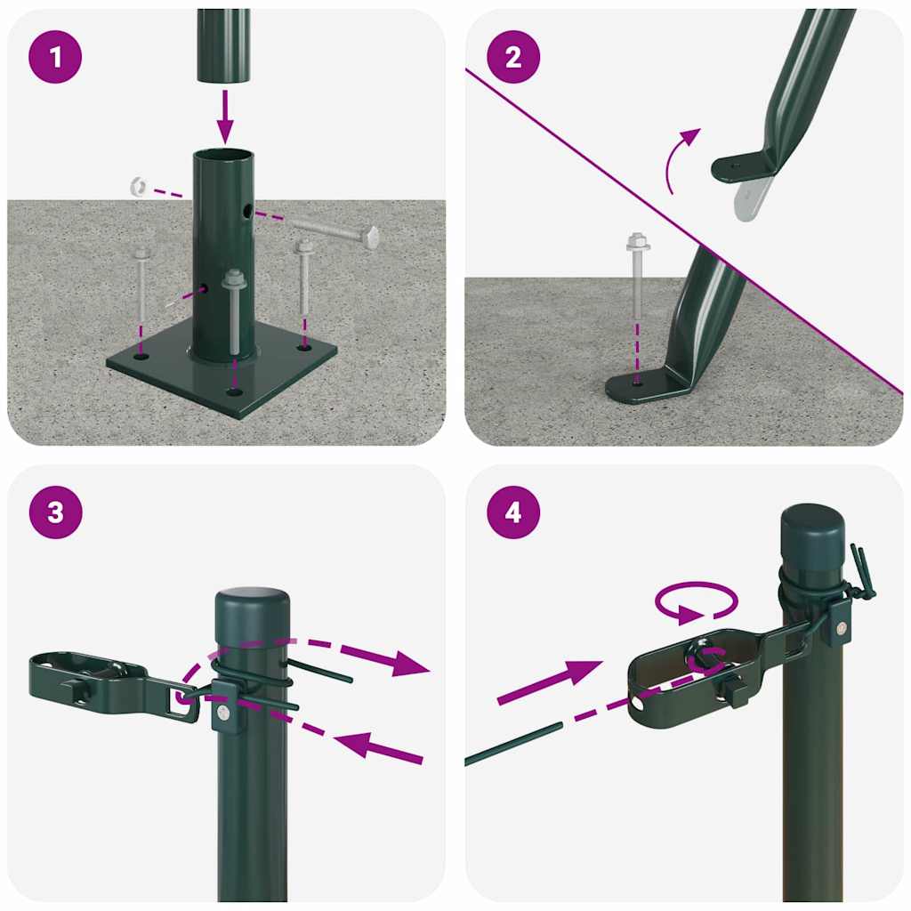 Στύλος Περιφράξεων 26 pcs Γκρι 3,2 x 3,2 x 90 εκ