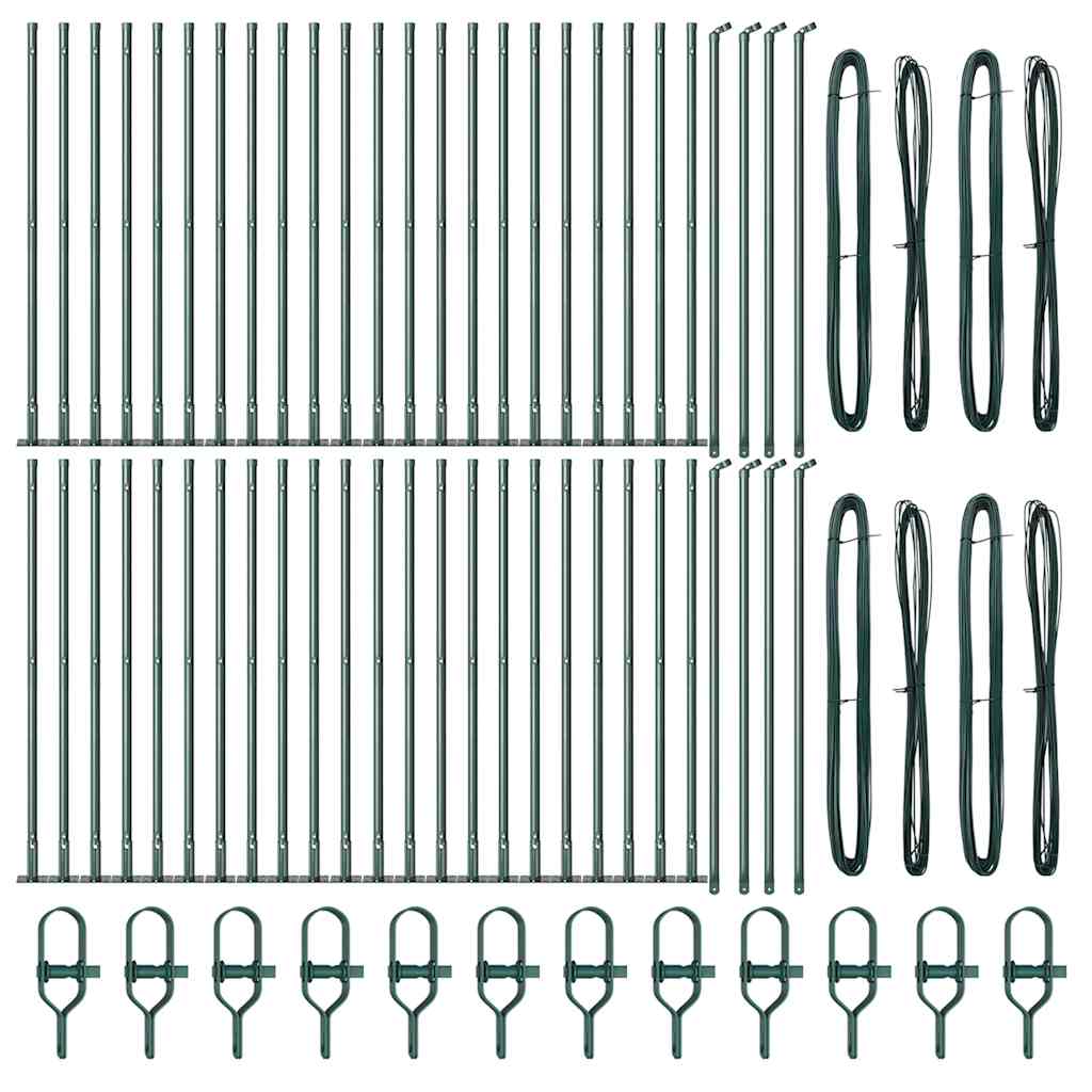 Στύλος Περιφράξεων 52 pcs Γκρι Μέγεθος: 3,2 x 3,2 x 110 εκ.