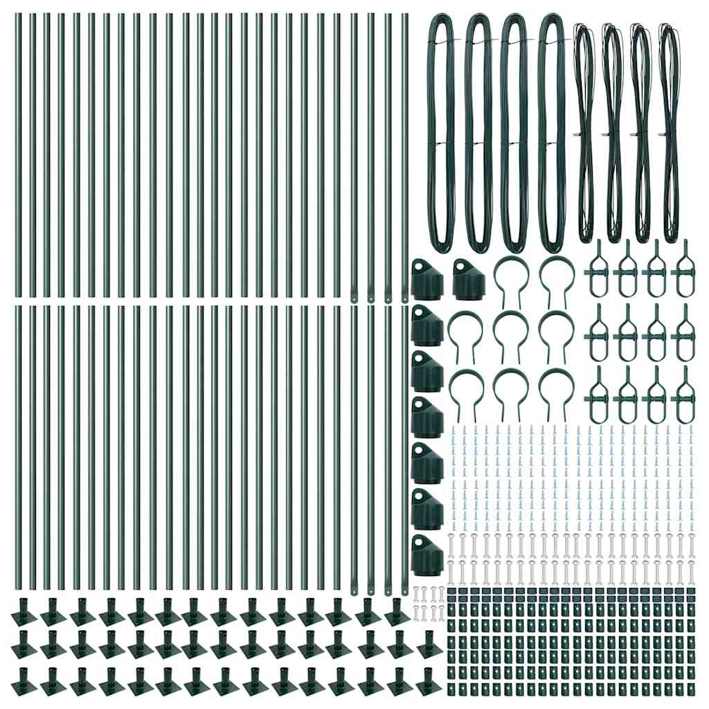 Στύλος Περιφράξεων 52 pcs Γκρι Μέγεθος: 3,2 x 3,2 x 110 εκ.