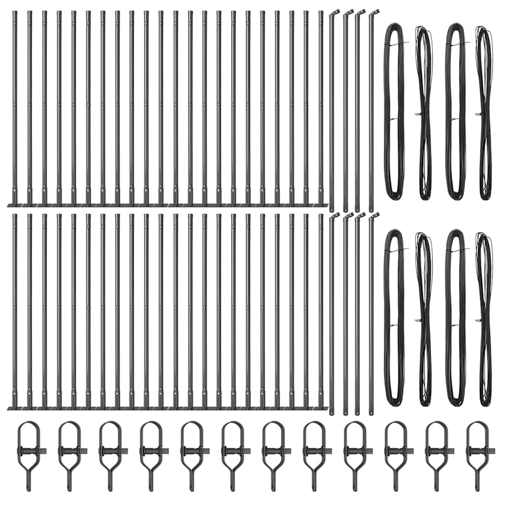 Στύλος Περιφράξεων 52 pcs Γκρι 3,2 x 3,2 x 70 εκ