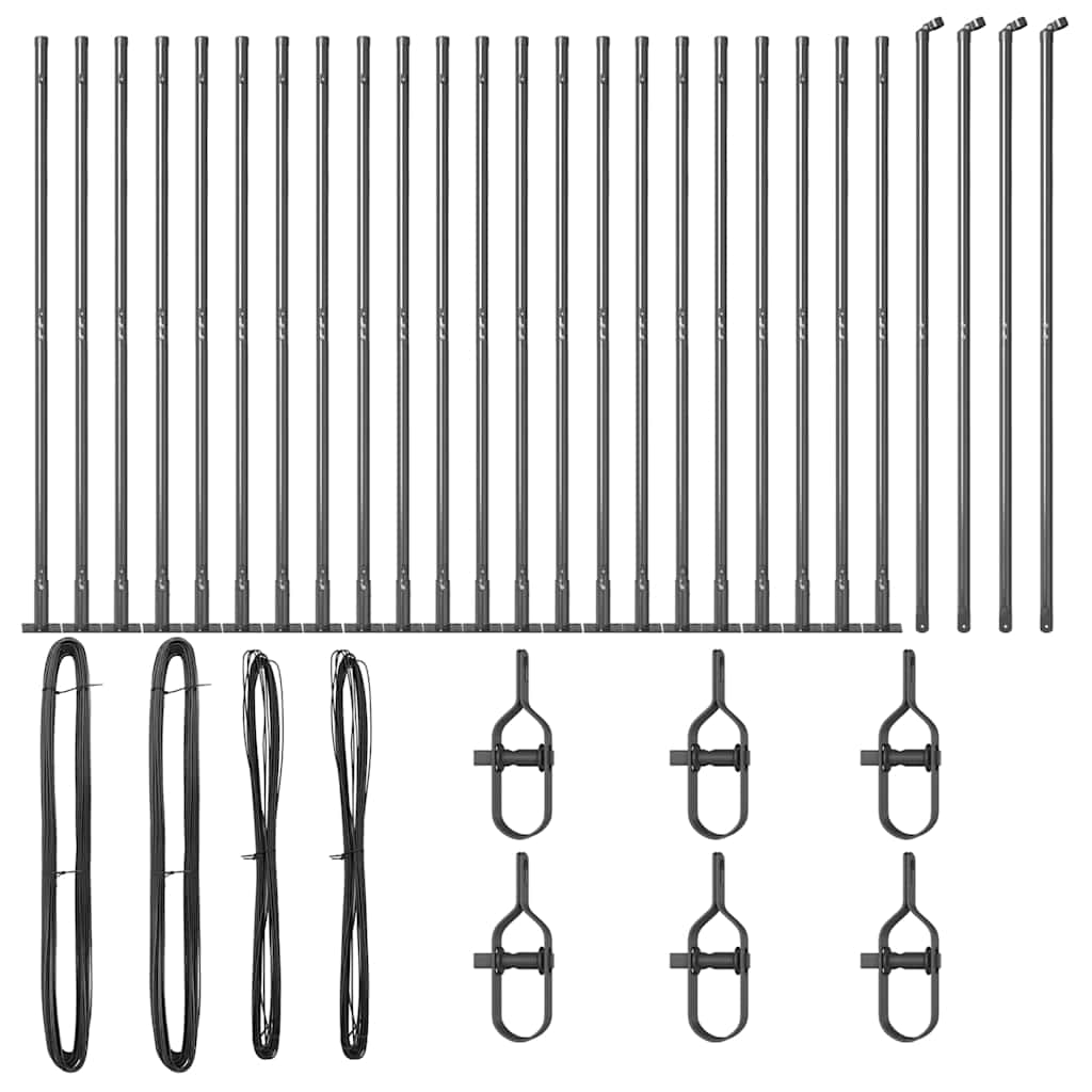 Στύλος Περιφράξεων 26 pcs Γκρι 3,2 x 3,2 x 130 εκ