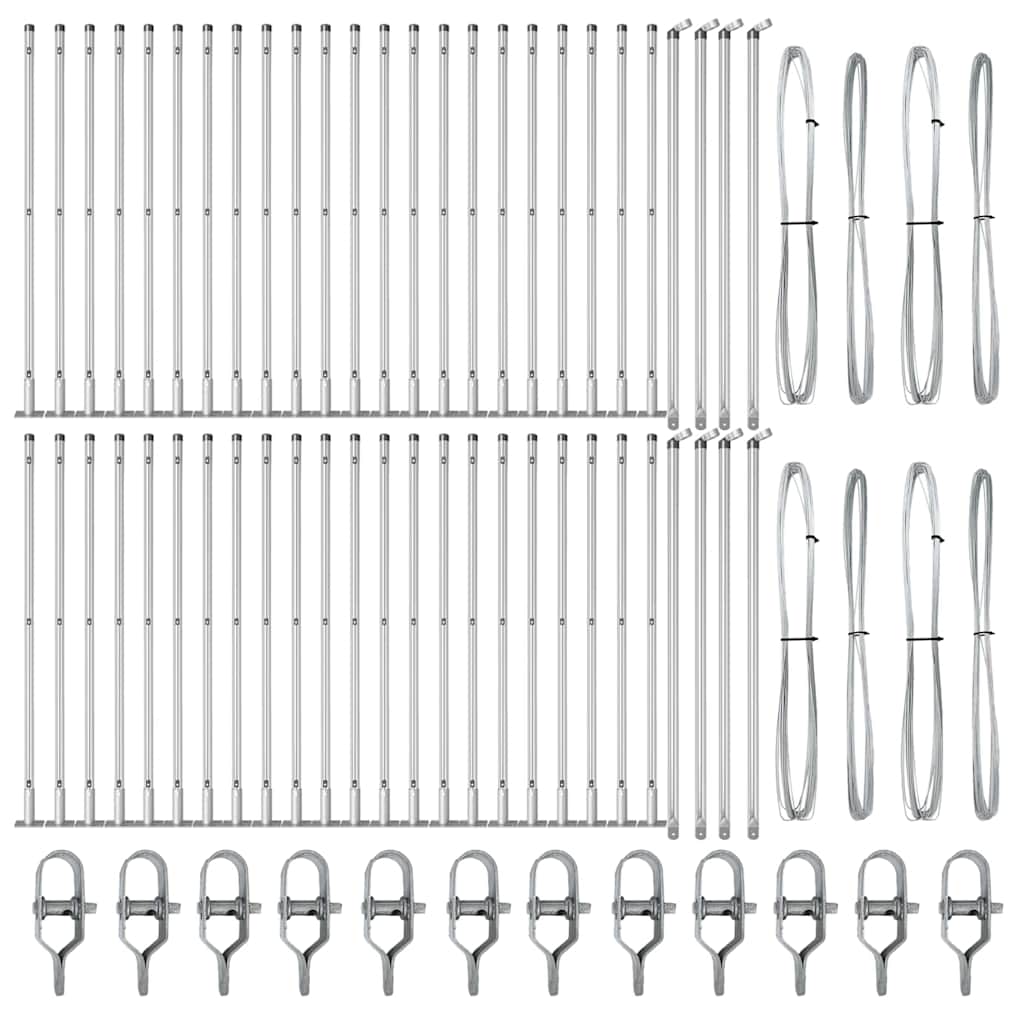 Στύλος Περιφράξεων 52 pcs Γκρι 3,2 x 3,2 x 90 εκ
