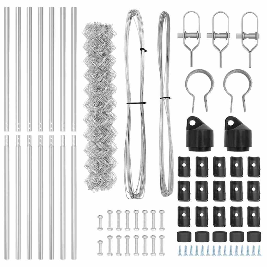 Στύλος Περιφράξεων Ασημί 10 x 1 μ (40 x 40 χιλιοστά πλέγμα)