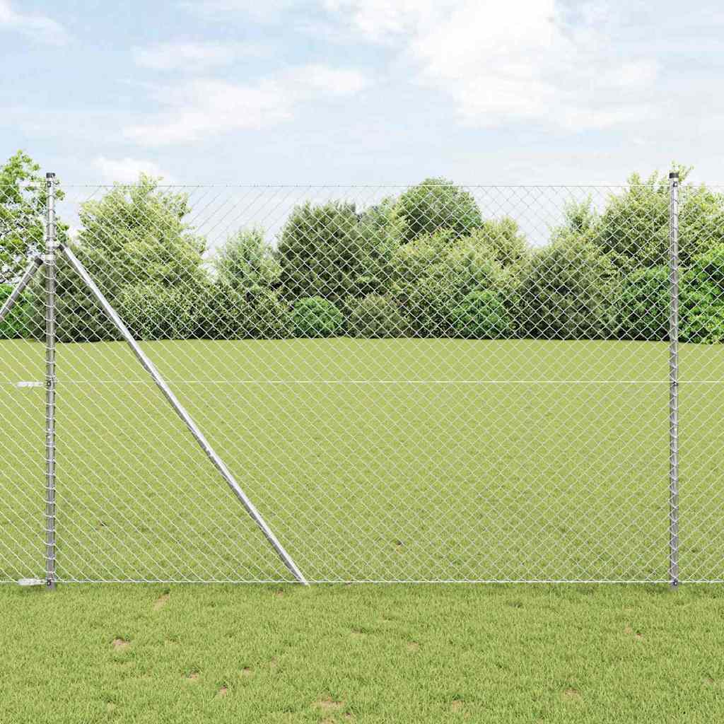 Στύλος Περιφράξεων Ασημί 10 x 1,6 μ (40 x 40 mm πλέγμα) Ατσάλι - Pakobazaar