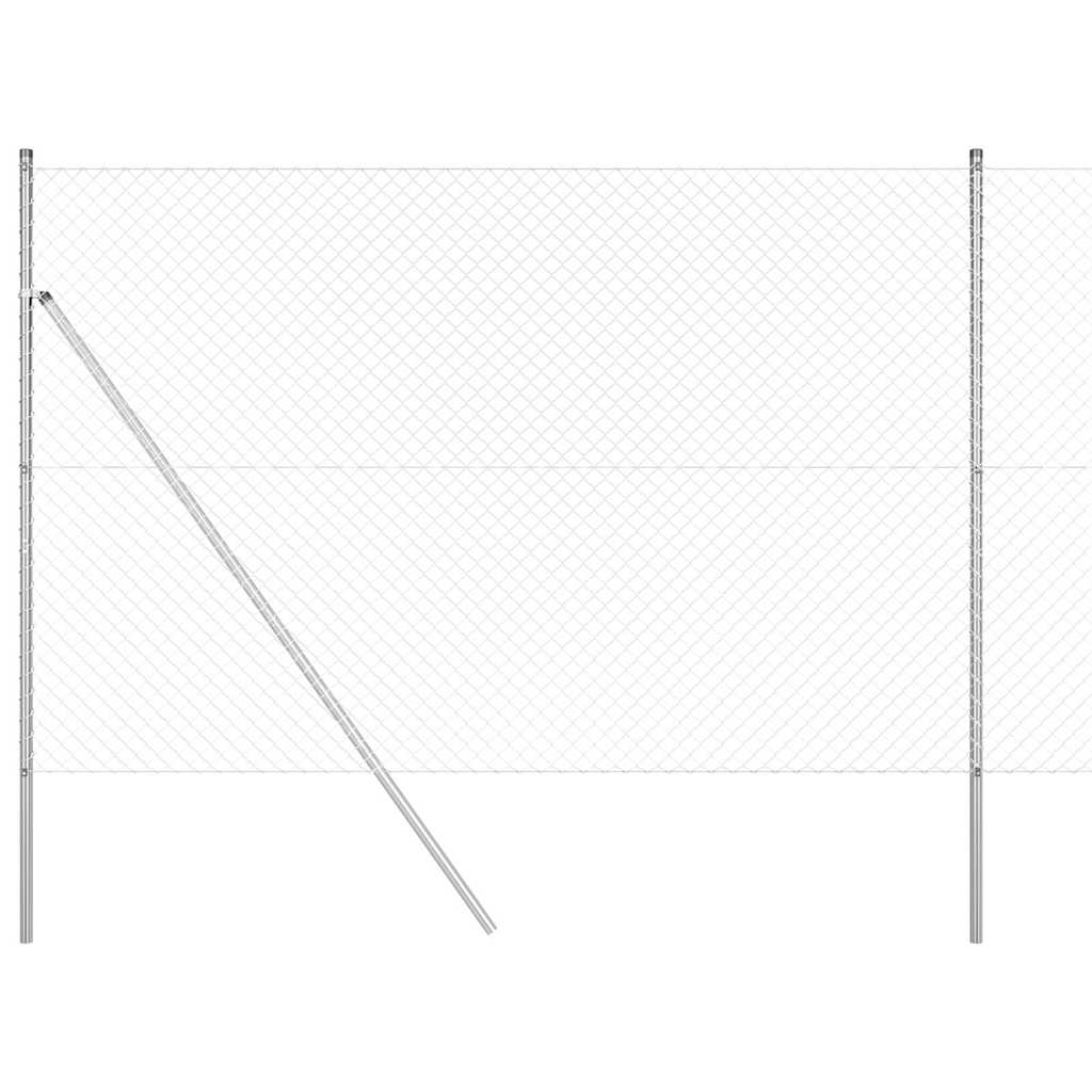 Στύλος Περιφράξεων Ασημί 10 x 1,6 μ (40 x 40 mm πλέγμα) Ατσάλι - Pakobazaar