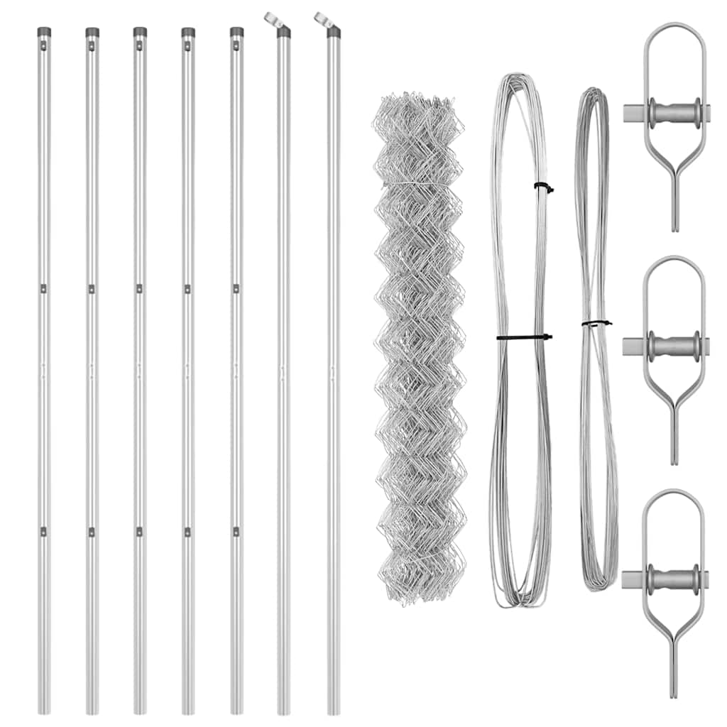 Στύλος Περιφράξεων Ασημί 10 x 1,6 μ (60 x 60 mm δίχτυ) Ατσάλι - Pakobazaar