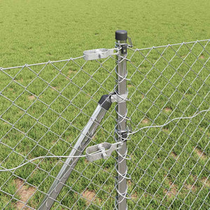 Φράκτης από αλυσίδα για σταθερή βάση 25 x 0,8 m Ασημί Δίχτυ