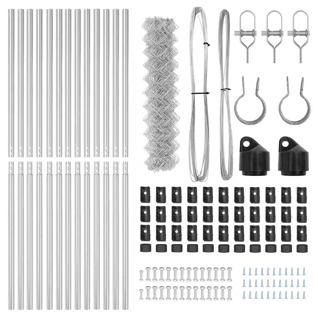 Στύλος Περιφράξεων Ασημί 25 x 1 μ (60 x 60 χιλιοστά πλέγμα)