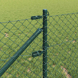 Περίφραξη με Σπίθες 10 x 0,4 m PVC-Επικαλυμμένο Ατσάλι Πράσινο