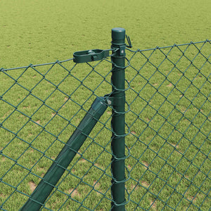 Περίφραξη με Σπίθες 10 x 1 m PVC-Επικαλυμμένο Ατσάλι Πράσινο