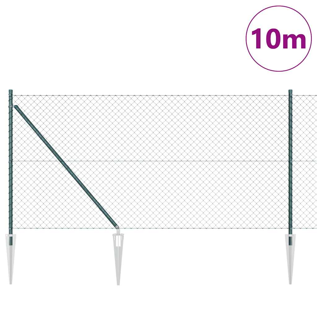 Συρματόπλεγμα με ακίδες 10 x 1 m PVC-Επικαλυμμένο Ατσάλι Δίχτυ