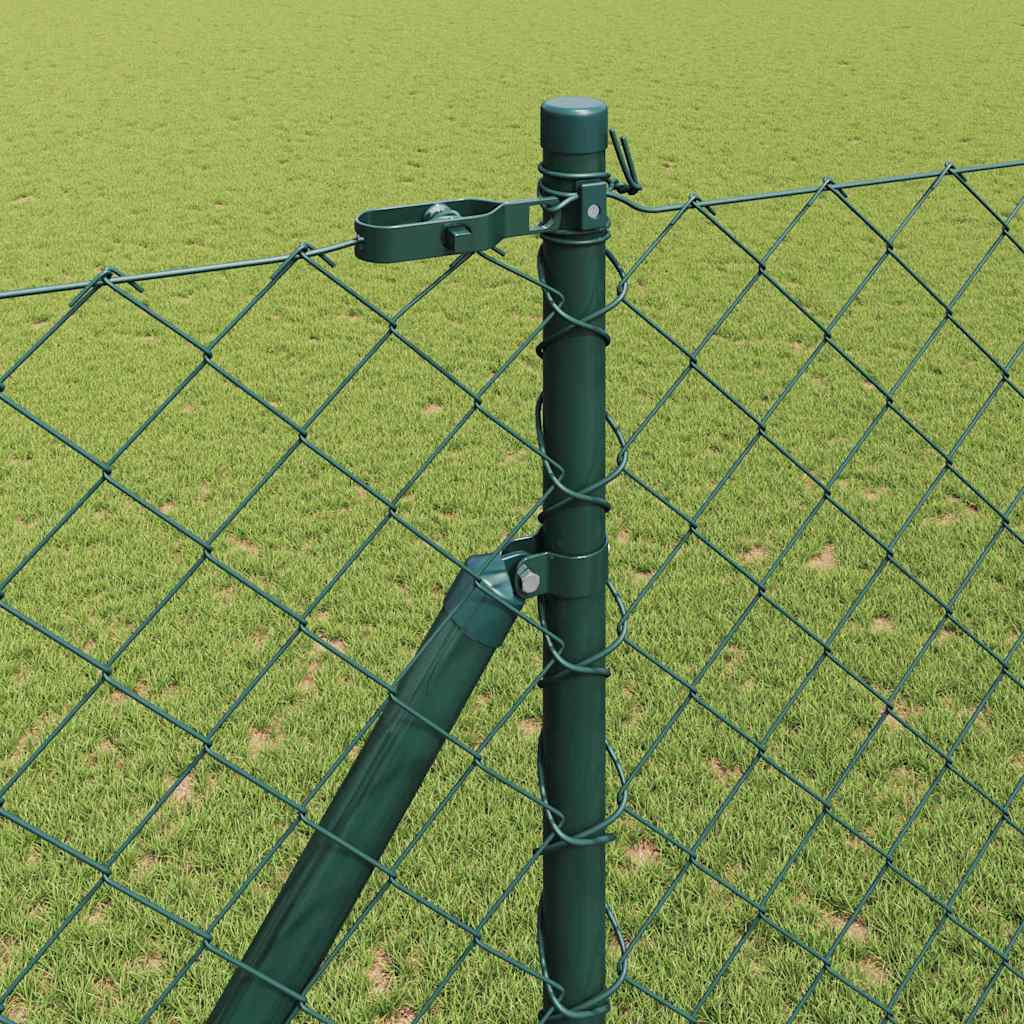 Περίφραξη με Σπίθες 10 x 1,6 m PVC-Επικαλυμμένο Ατσάλι Πράσινο