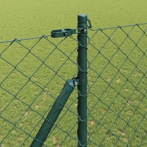 Περίφραξη με Σπίθες 10 x 1,6 m PVC-Επικαλυμμένο Ατσάλι Πράσινο