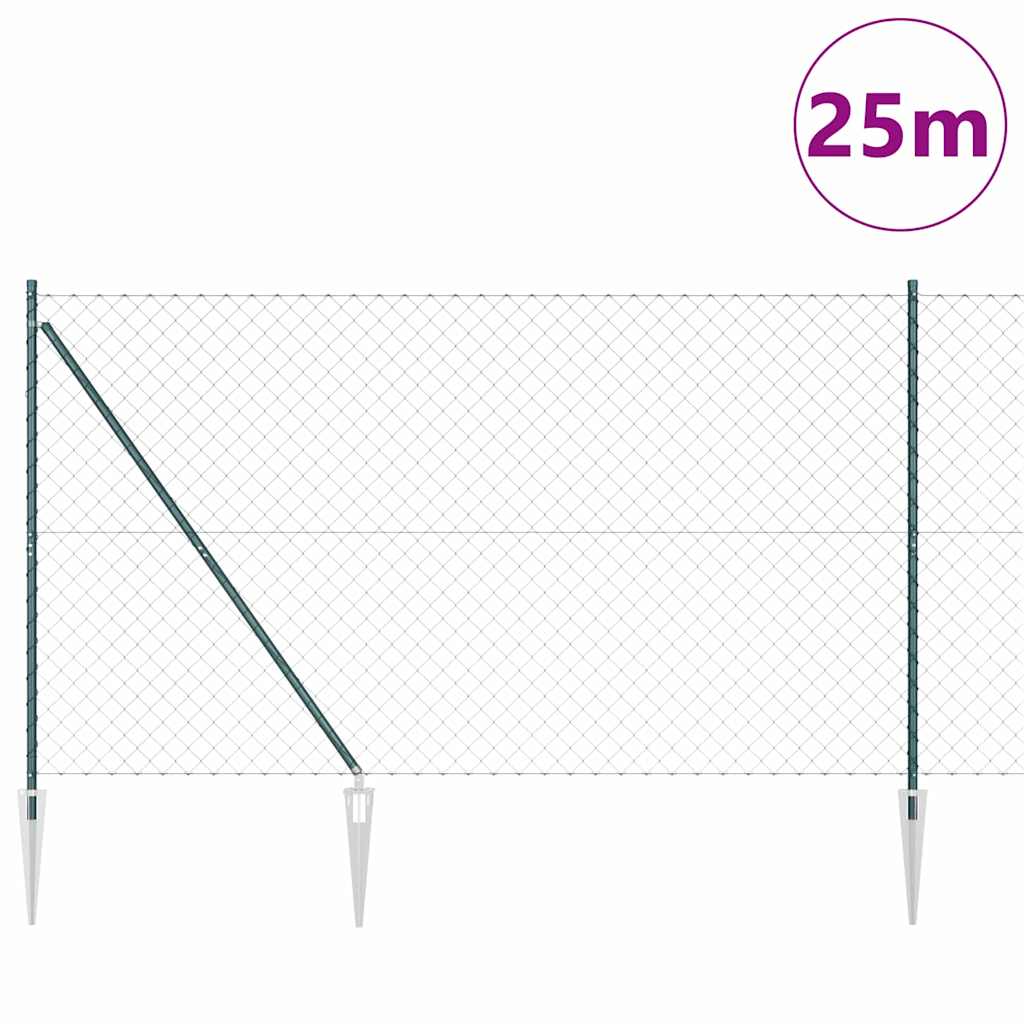 Συρματόπλεγμα με ακίδες 25 x 1,6 μ PVC-Επικαλυμμένο Ατσάλι