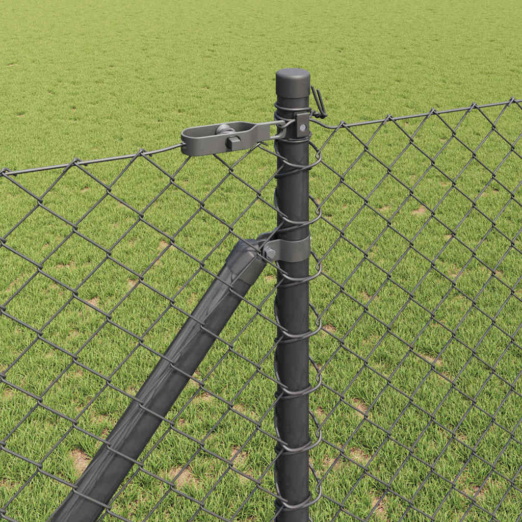 Συρματόπλεγμα με ακίδες 10 x 1,2 μ PVC-Επικαλυμμένο Ατσάλι Γκρι