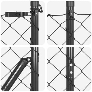 Περίφραξη με Σπίθες 25 x 1,4 μ PVC-Επικαλυμμένο Ατσάλι Γκρι