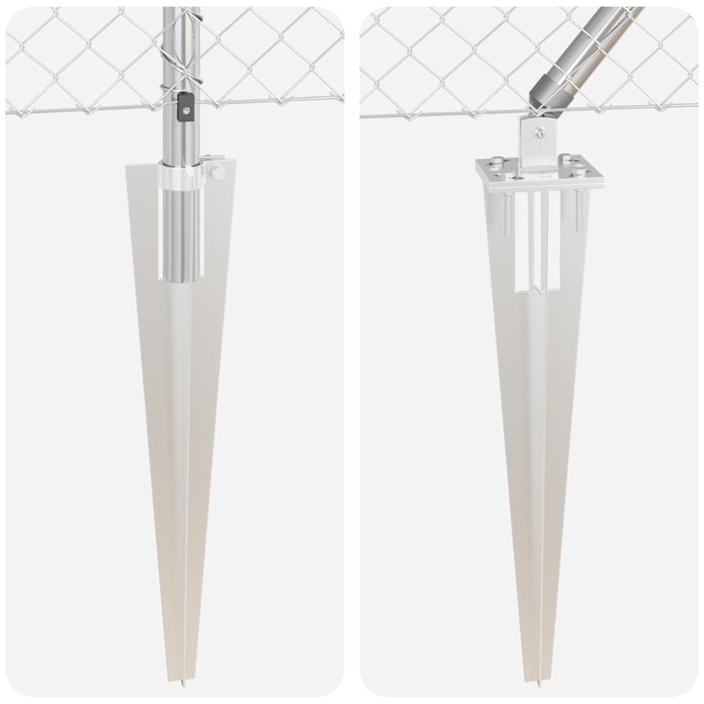 Στύλος Περιφράξεων Ασημί 10 x 0,8 μ (40 x 40 χιλιοστά πλέγμα)