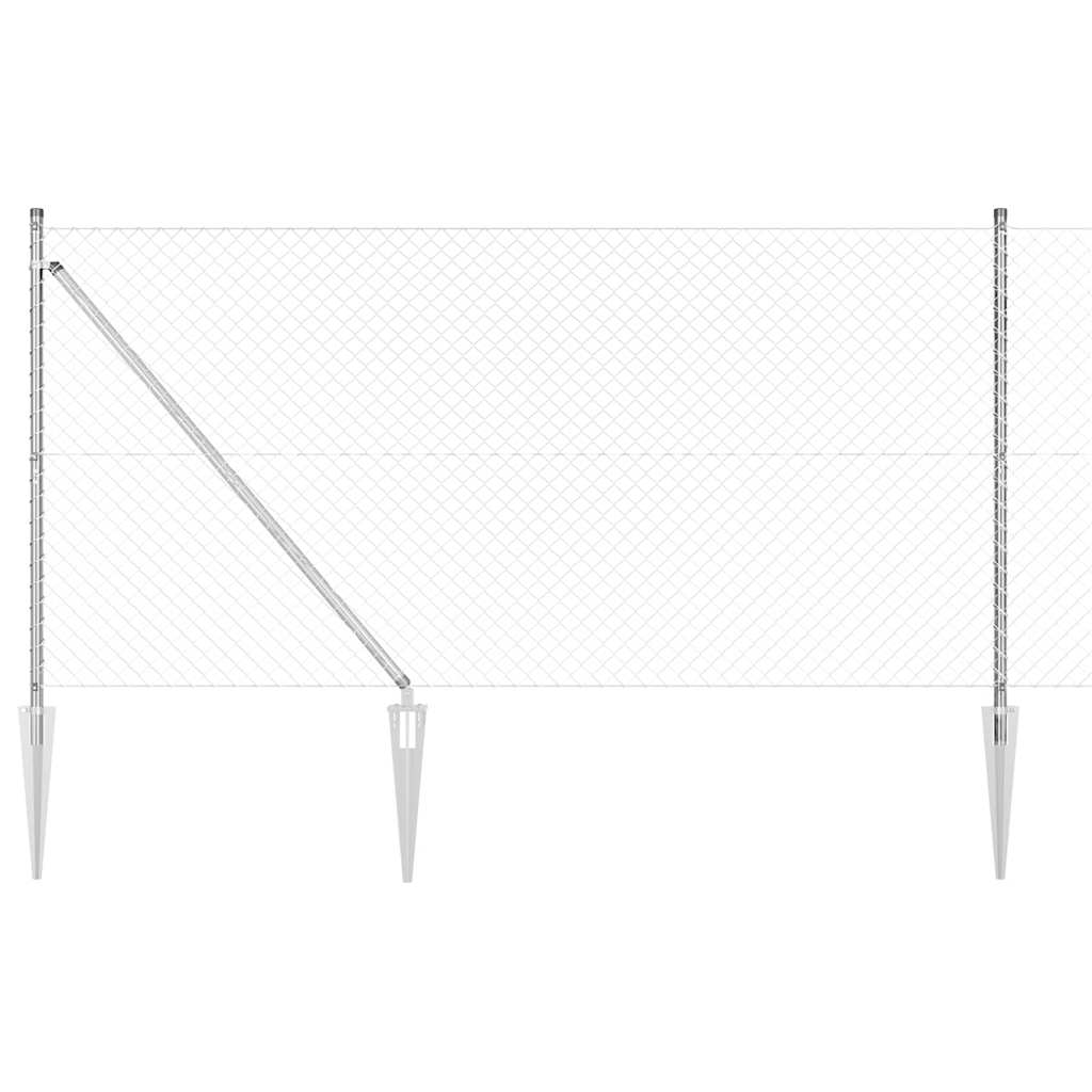 Στύλος Περιφράξεων Ασημί 10 x 1,2 μ (40 x 40 mm πλέγμα) Ατσάλι