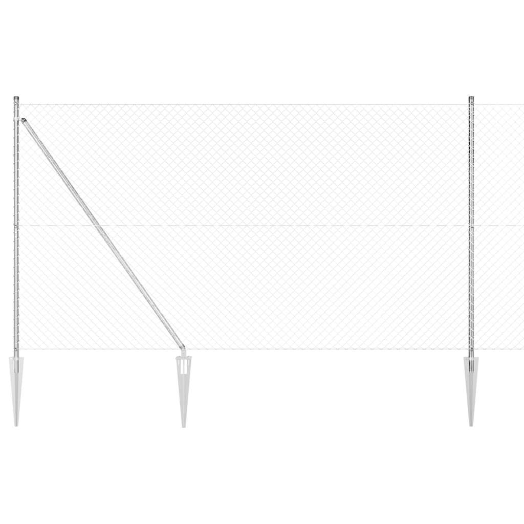 Στύλος Περιφράξεων Ασημί 10 x 1,5 μ (40 x 40 χιλιοστά πλέγμα)