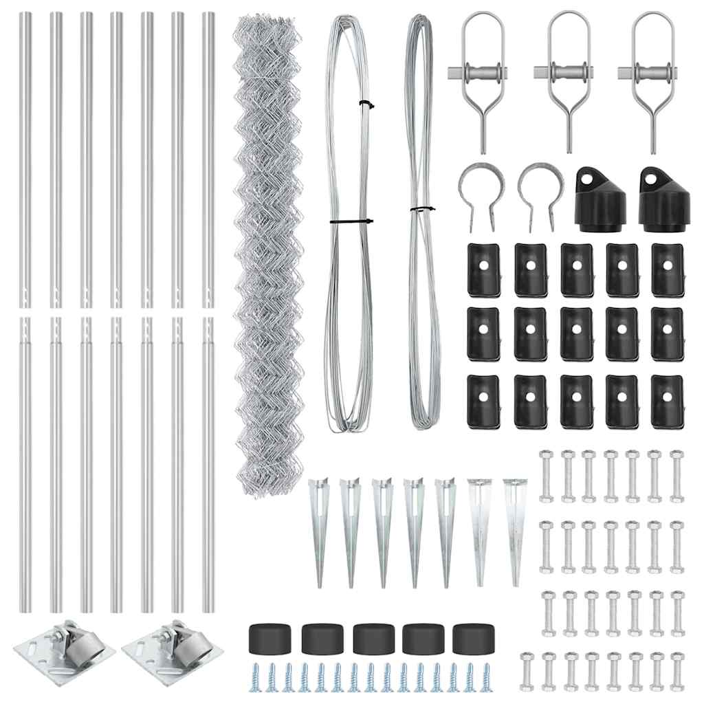 Στύλος Περιφράξεων Ασημί 10 x 1,5 μ (40 x 40 χιλιοστά πλέγμα)