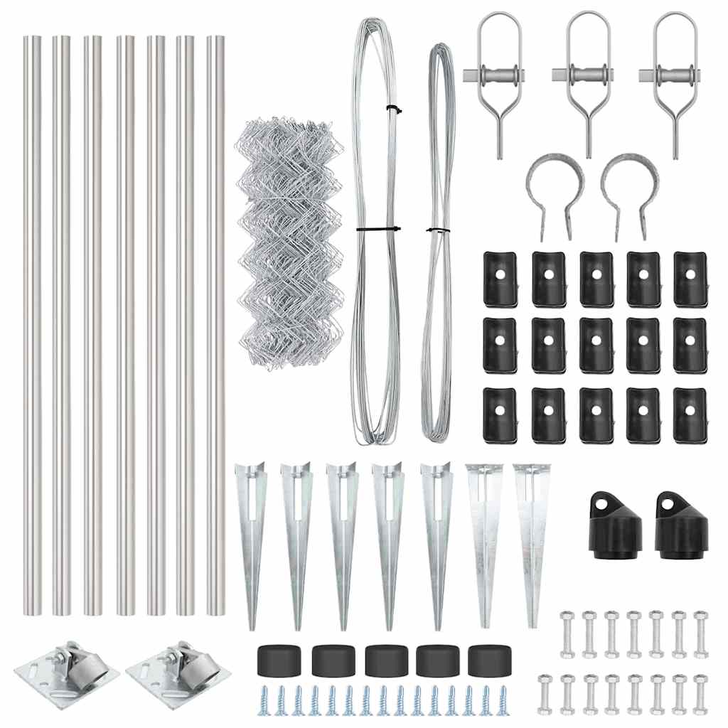 Στύλος Περιφράξεων Ασημί 10 x 0,6 μ (60 x 60 mm πλέγμα) Ατσάλι