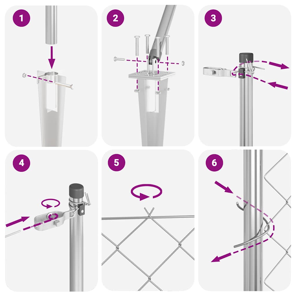 Στύλος Περιφράξεων Ασημί 25 x 0,4 μ (40 x 40 χιλιοστά πλέγμα)