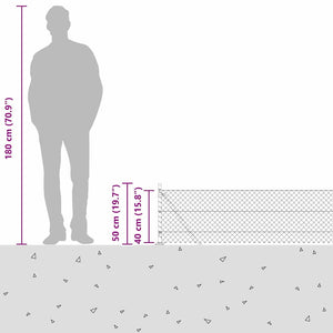 Φράκτης από αλυσίδα με τσιμεντένια βάση 10 x 0,4 m Πράσινο