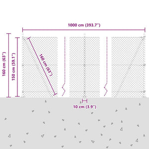 Στύλος Περιφράξεων Πράσινο 10 x 1,5 μ (40 x 40 χιλιοστά πλέγμα) - Pakobazaar