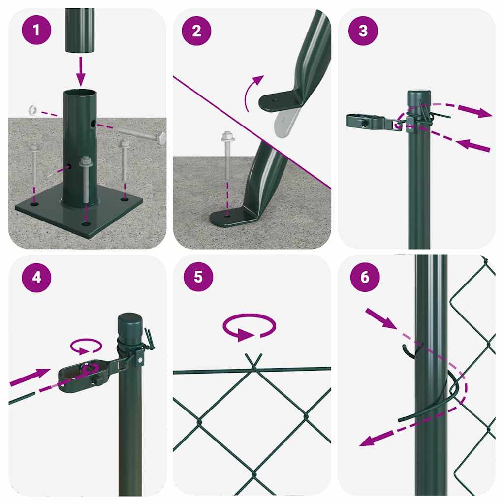 Στύλος Περιφράξεων Πράσινο 10 x 0,6 μ (60 x 60 mm πλέγμα)
